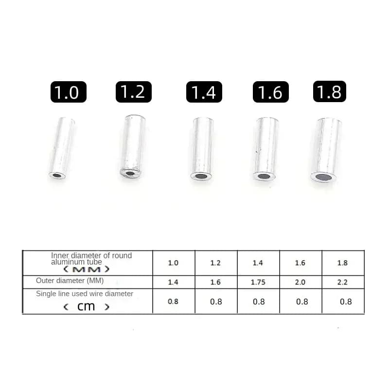 Manchons aluminium sertissage fil pêche - 150-200 pièces pour connexions sécurisées - Accessoires montage
