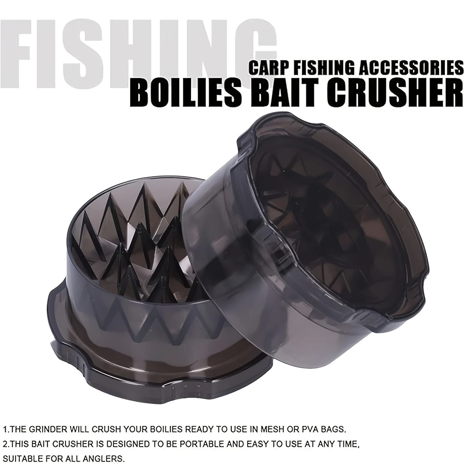 Moulinette à appâts réutilisable pour la pêche de la carpe, broyeur durable pour amorce et leurres durs