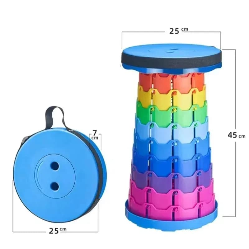 Tabouret pliant télescopique portable pour pêche - siège léger réglable plage camping compact