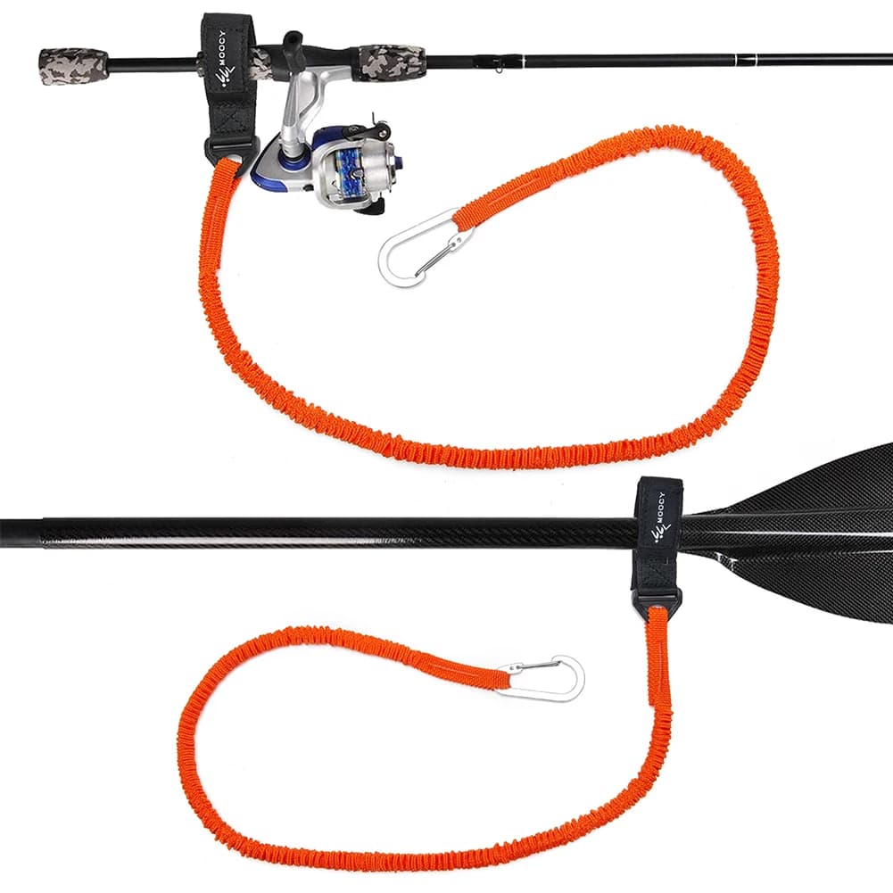 Laisse élastique réglable pour pagaie de kayak - Sécurité anti-perte pour canne à pêche et accessoires