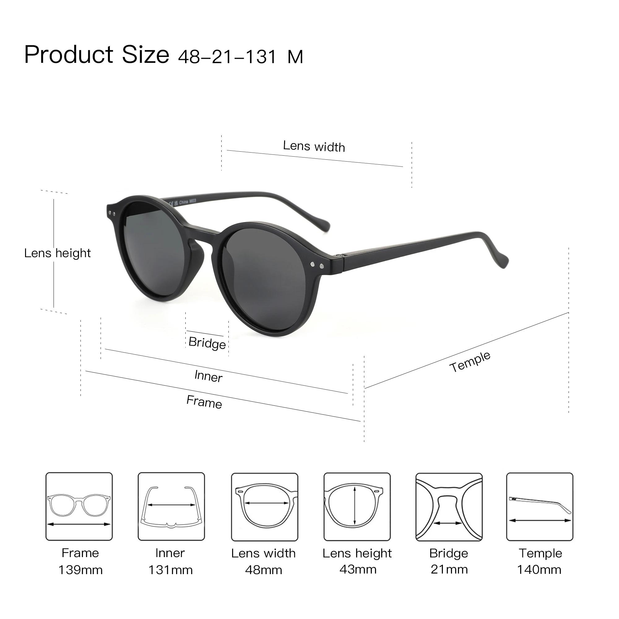 Lunettes de soleil polarisées ZENOTTIC rétro 2023-2024 pour pêche - Cadre rond vintage