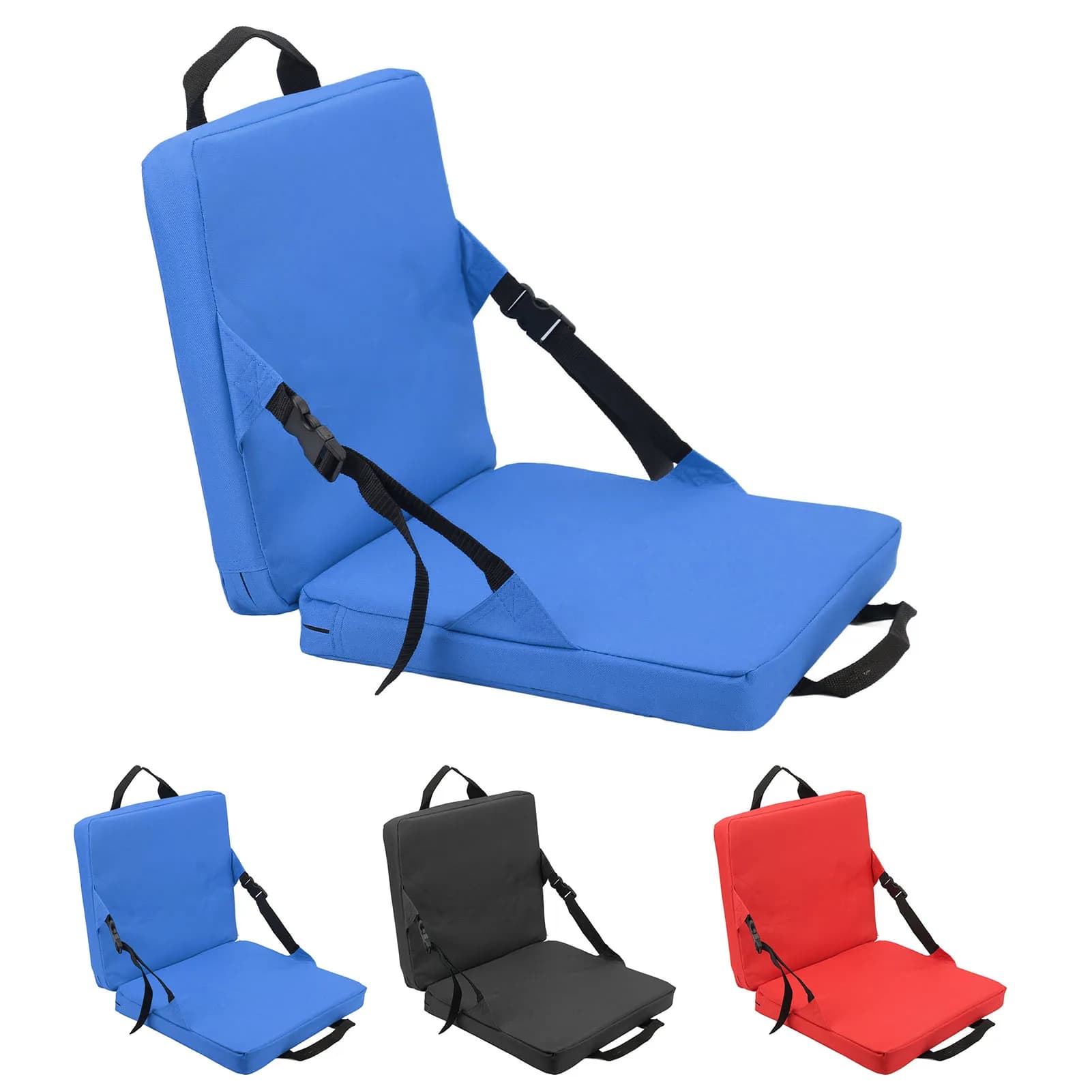 Chaise pliante de pêche avec dossier et coussin éponge - Confortable pour plage et stade