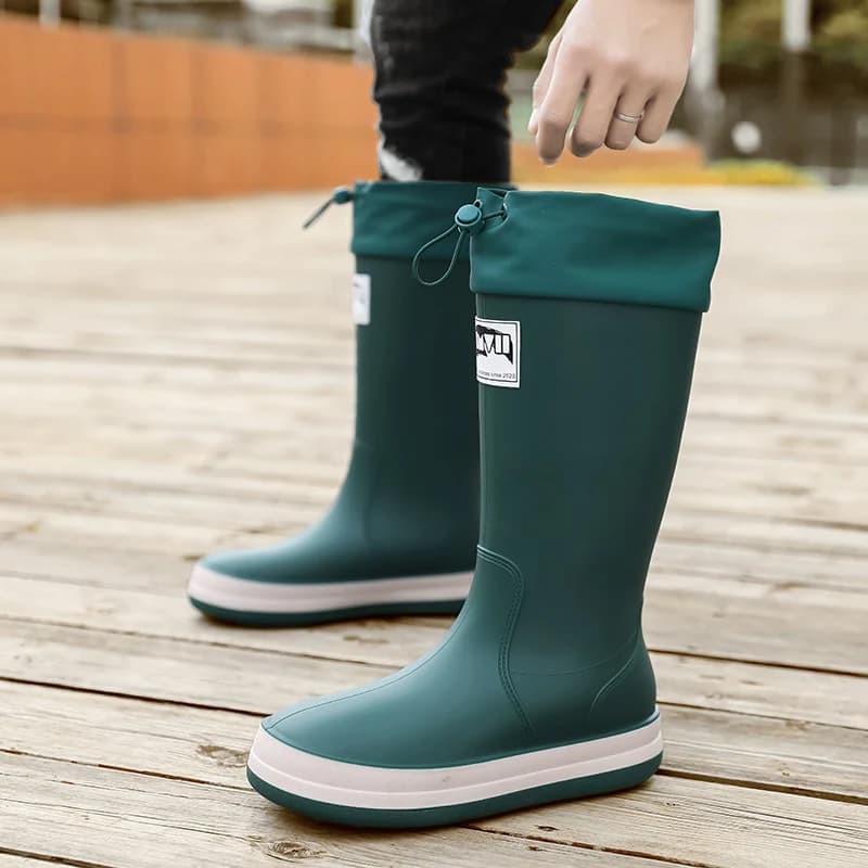Bottes pluie hautes homme automne hiver étanches antidérapantes jardin travail outdoor chaussures aquatiques