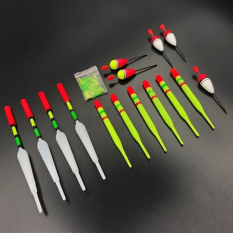 Set de 15 flotteurs de pêche portables avec tailles multiples pour différentes techniques de pêche