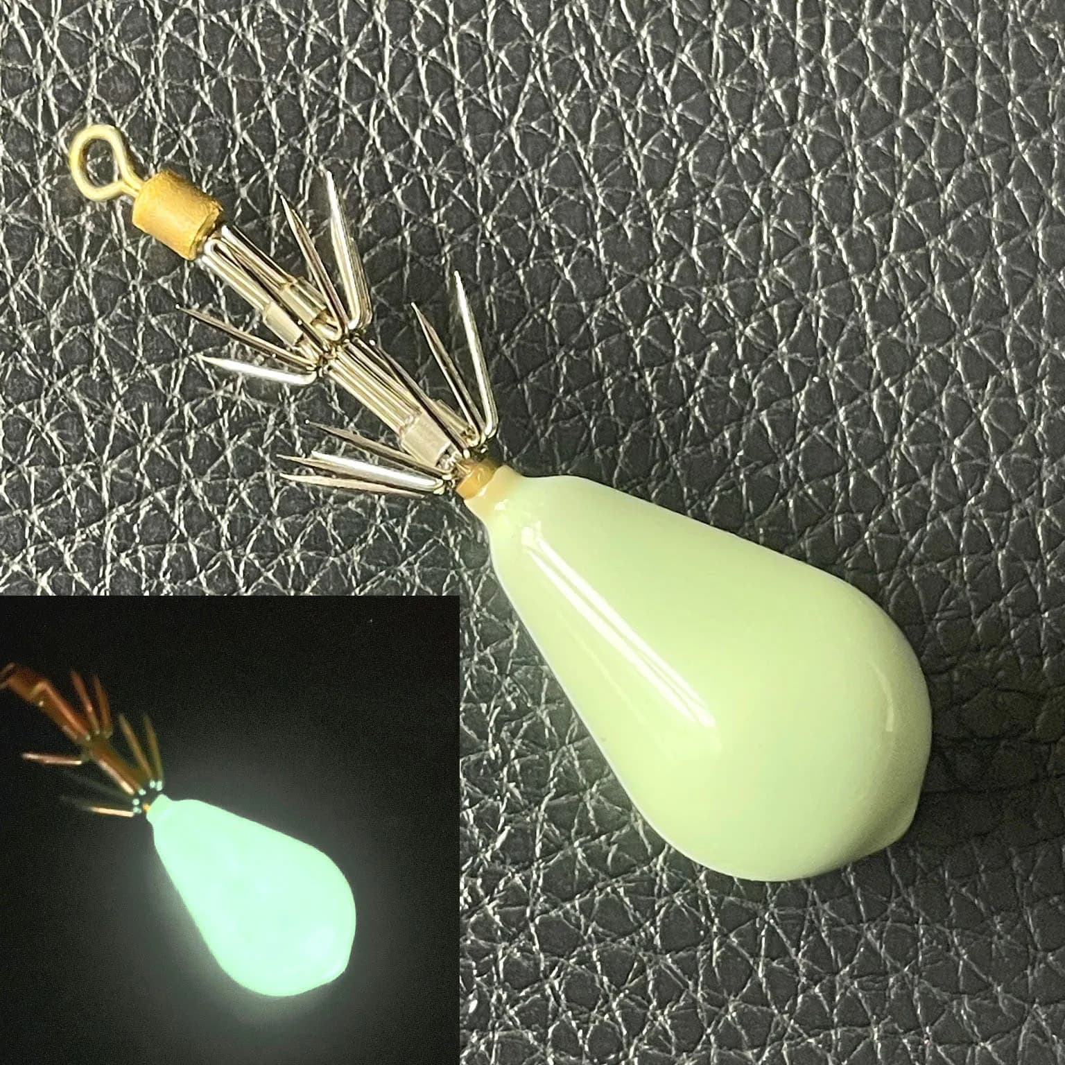 Leurres souples bioluminescents 10 griffes pour pêche en mer leurre calmar double couche forme octopus