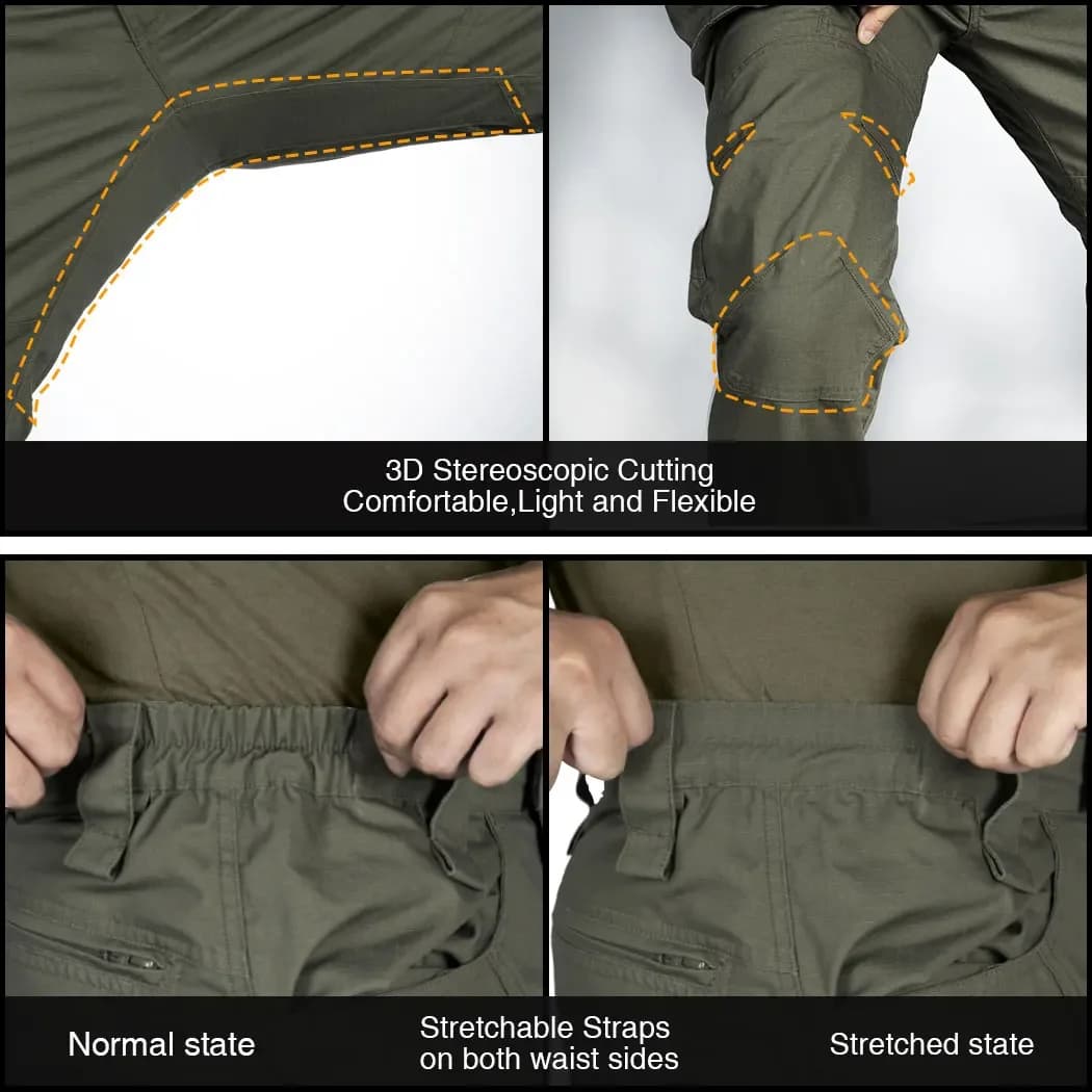 Pantalon cargo stretch léger homme - Flexibilité parfaite pour pêche active et déplacements