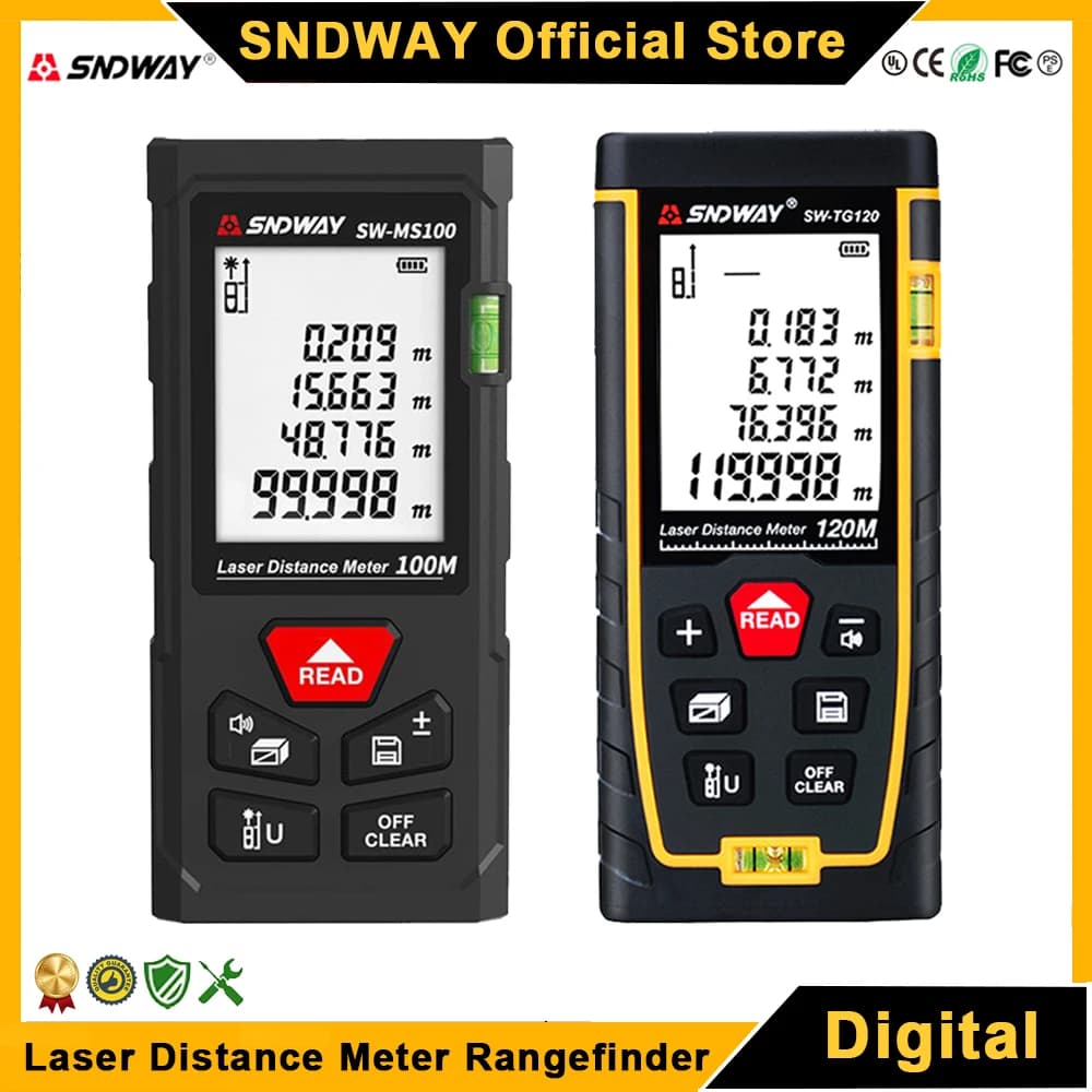Télémètre laser SNDWAY avec auto-étalonnage - Mesure distance surface volume pour pêche