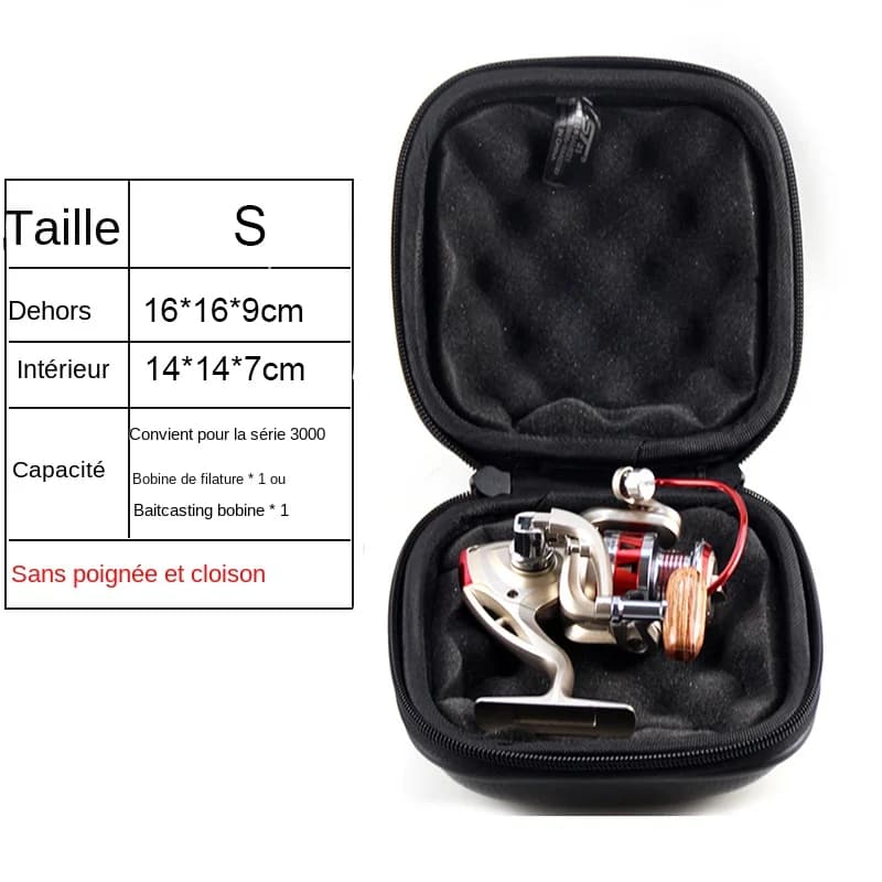 Étui de protection pour moulinet de pêche en cuir étanche et anti-choc - Stockage matériel PJ199