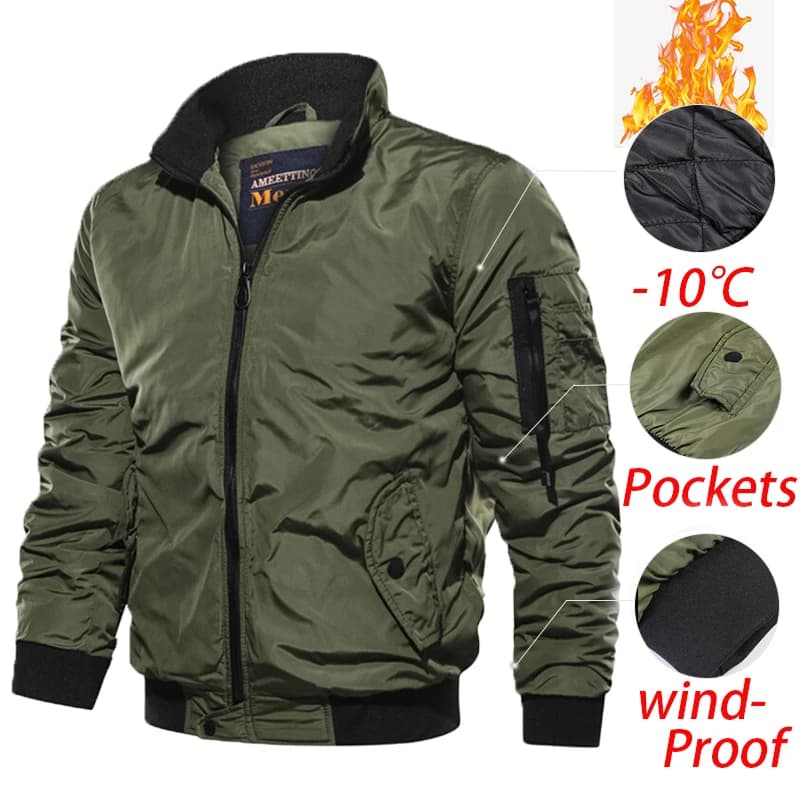 Nouvelle veste militaire homme automne hiver bomber décontractée outdoor coupe-vent armée grande taille 5XL pêche
