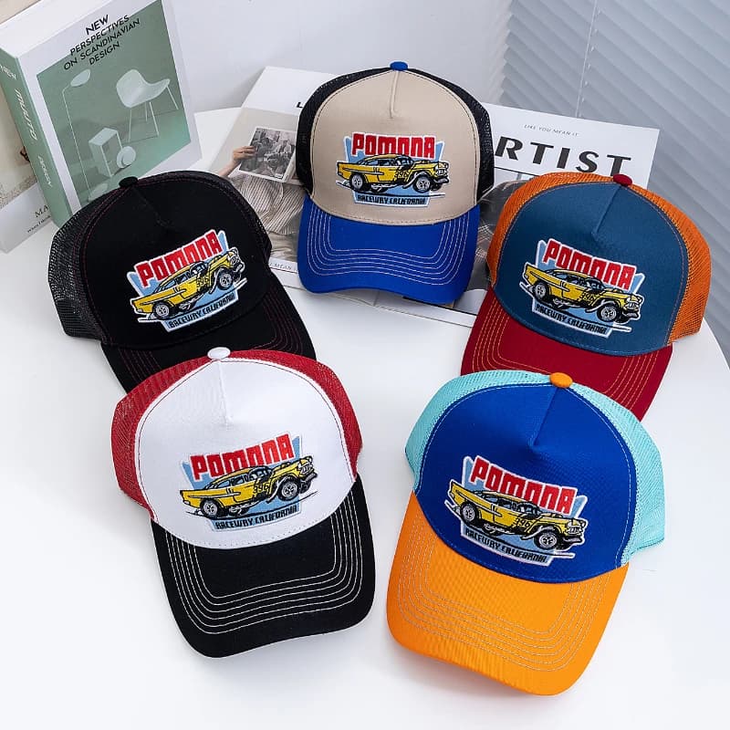 Casquette pêche été unisexe mesh - Broderie trucker snapback - Hommes femmes outdoor tendance