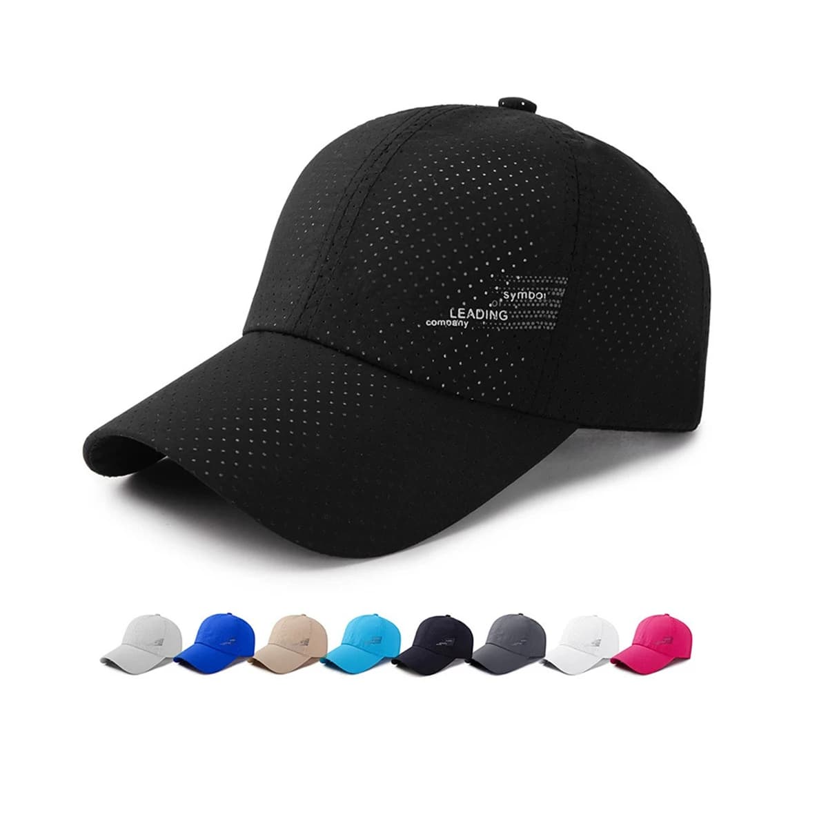Casquette été respirante avec design perforé - Hommes femmes séchage rapide - Pêche outdoor polyvalente