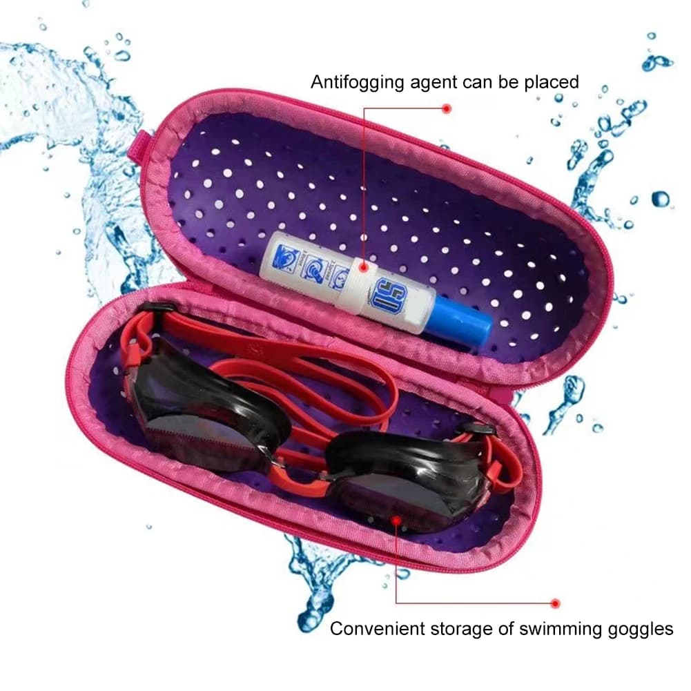 Boîte de rangement EVA respirante lunettes de natation myopie étui accessoires organisation