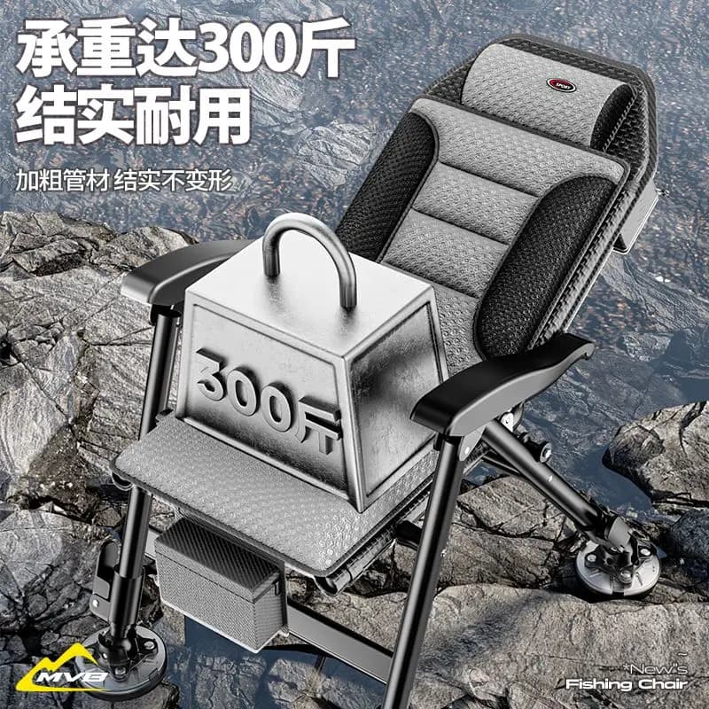 Chaise de pêche pliante européenne renforcée pour camping portable confortable siège pêche eau douce
