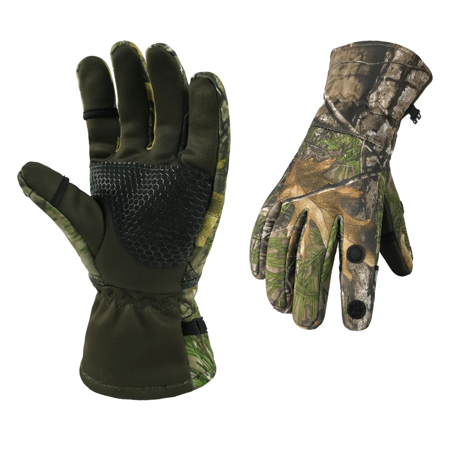 Gants de pêche polaire camouflage hiver homme femme - Chauds imperméables antidérapants outdoor