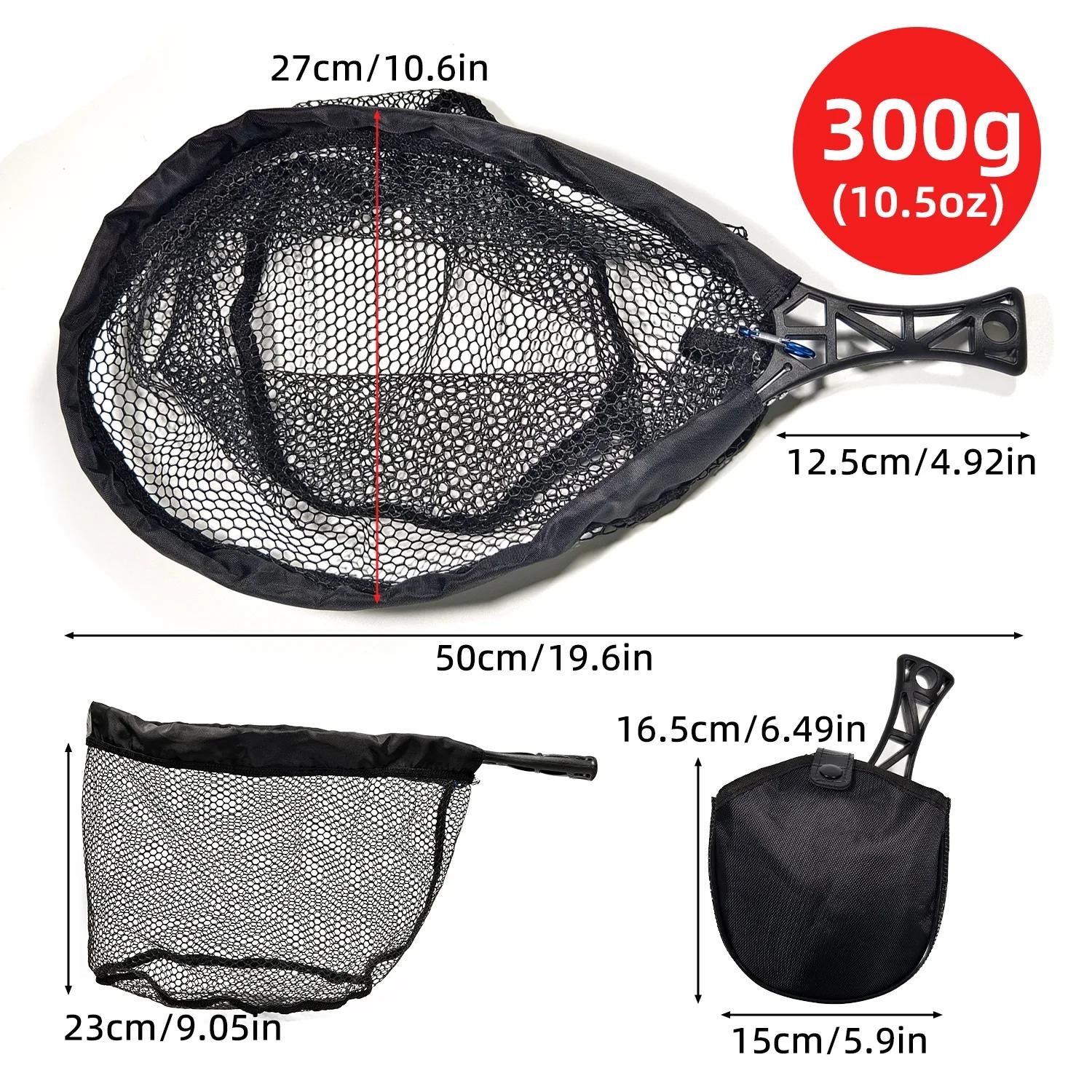 Épuisette pêche à la mouche rétractable et pliable - Filet main durable facile à transporter pour pêche extérieure
