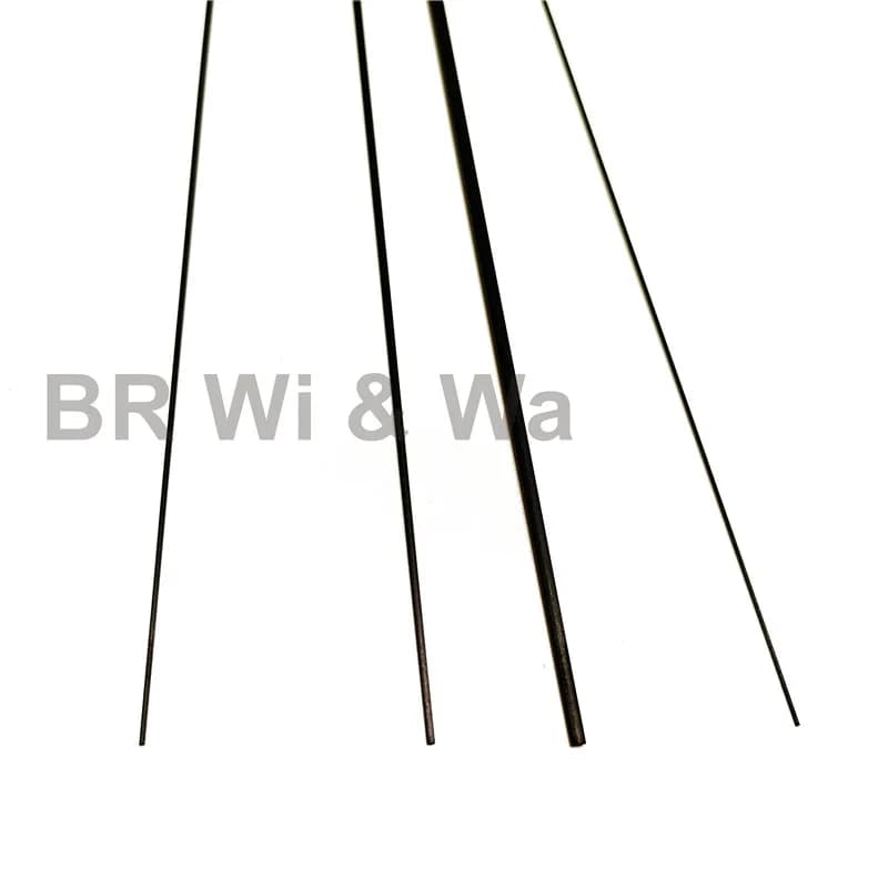 4 pointes carbone brut 50cm BR Wi & Wa pour montage cannes - Composants réparation bricolage pêche DIY