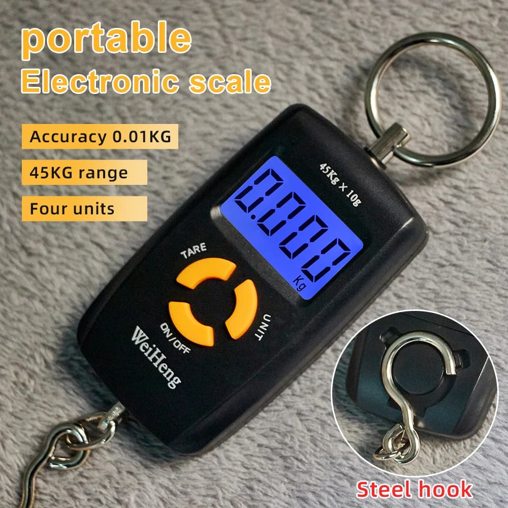 Balance digitale pêche 45kg/10g JUANJUAN - balance électronique portable pour bagages et pesée du matériel