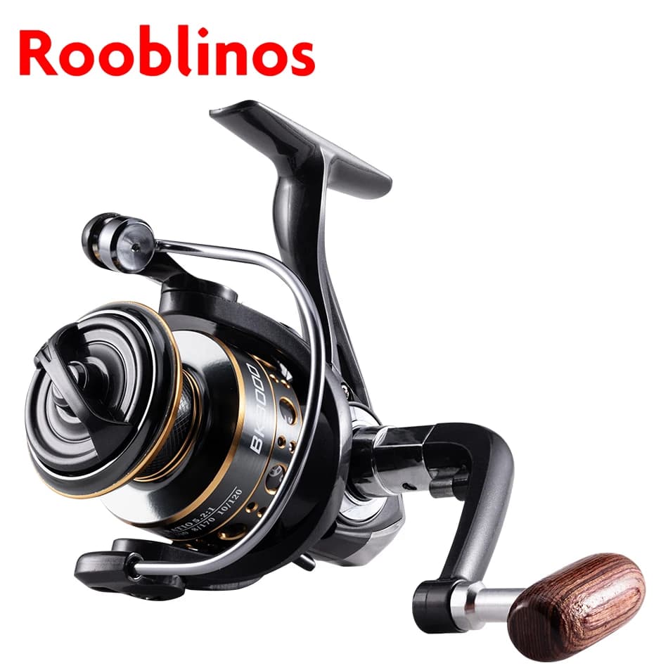 Moulinet pêche spinning Rooblinos BK métal frein interchangeable gauche droite truite carpe eau douce mer