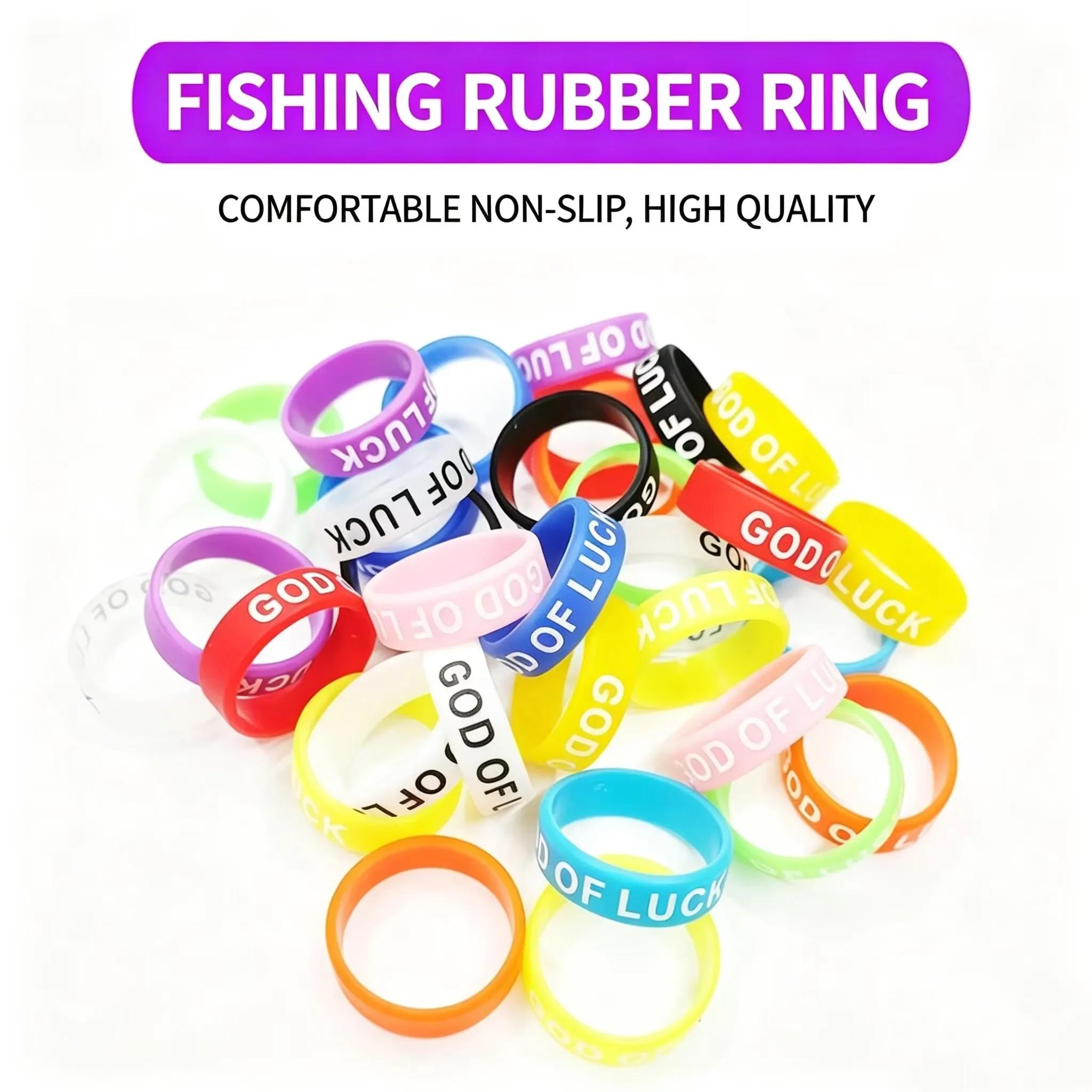 20 anneaux silicone anti-dérapage pour canne à pêche et lance-pierre - Lot de 20 pièces en