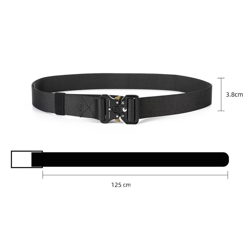 Ceinture militaire tactique nylon libération rapide pêche sport outdoor ceinture unisexe noir