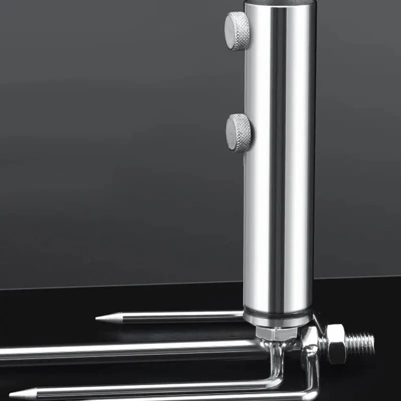 Support Parapluie Pêche Acier Inoxydable avec Auger Sable - Fixation Anti-vent Plage Berges Solide