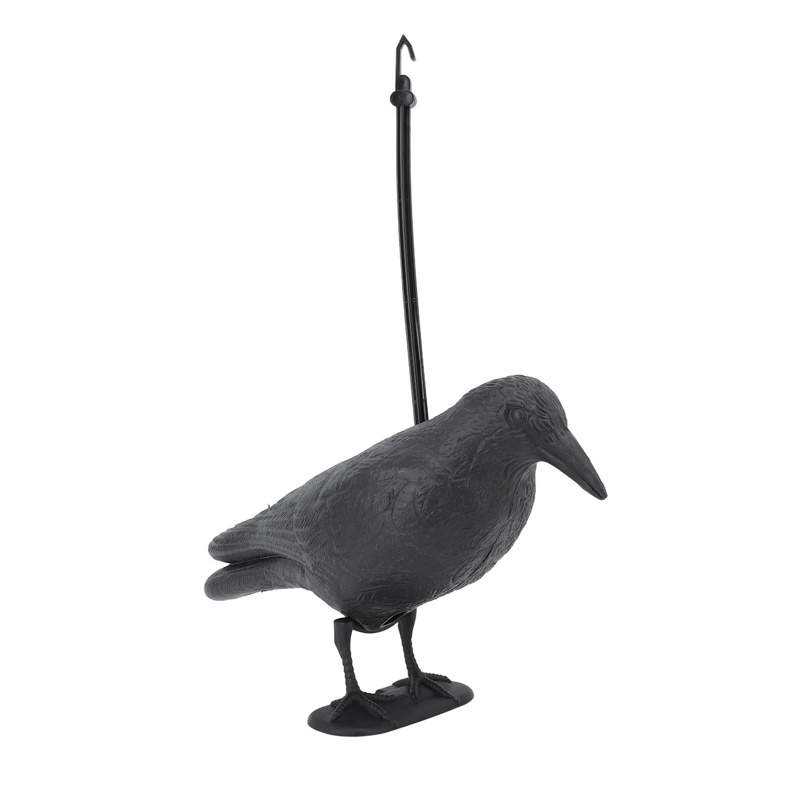 Leurre corbeau cible tir à l'arc - Déco réaliste 3D yeux et griffes avec crochet pour jardin extérieur