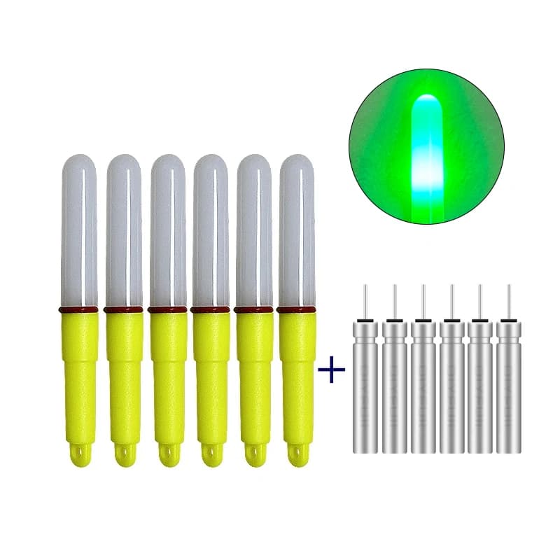 6 bâtons lumineux électroniques attirant les poissons - pêche mer et océan - accessoires