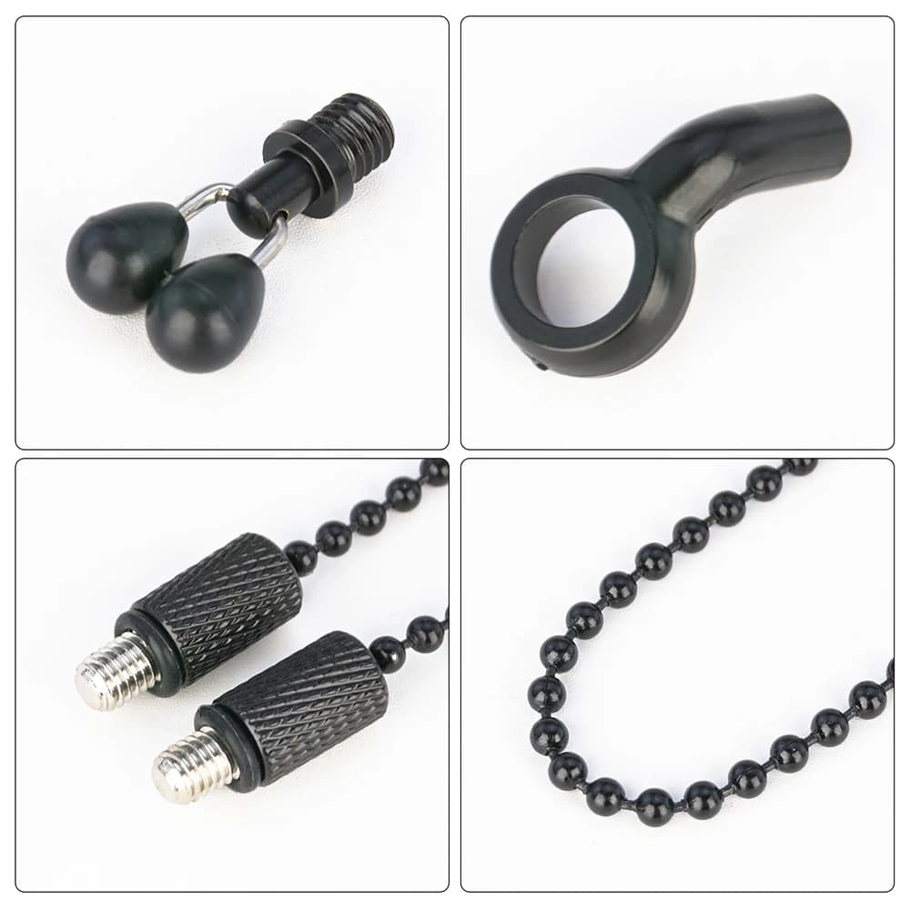 Swinger Hirisi pour pêche carpe avec chaîne inox et indicateur de touche bobbins haute précision