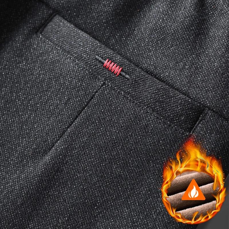 Pantalon d'hiver polaire homme pêche outdoor épais chaud velours coton confortable