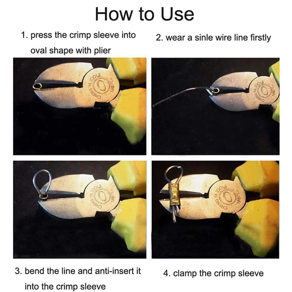 Kit de manchons de sertissage cuivre PRO BEROS 100 pièces pour raccords de ligne de pêche, 12 tailles