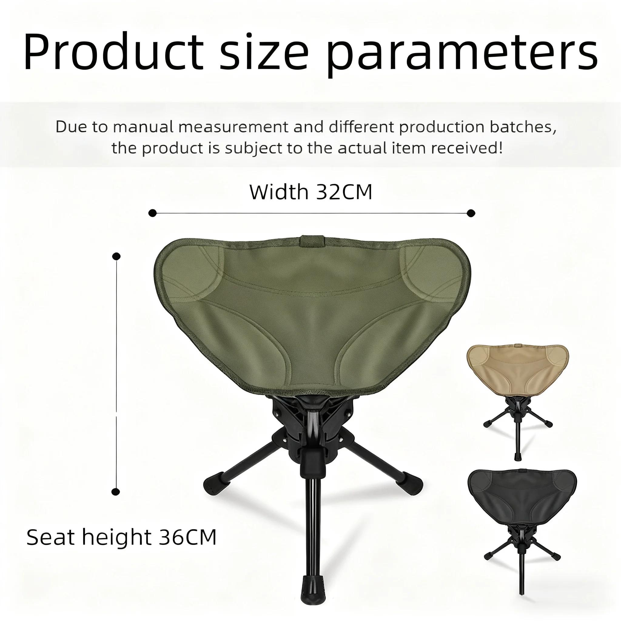 Chaise de pêche pivotante détachable portable pliante camping 150kg avec sac de rangement