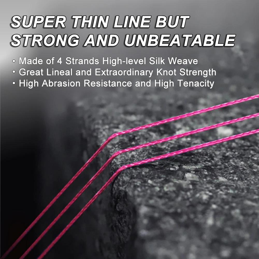 Ligne MIFINE Devil's Wire 150M 4X tressée fine et solide pour pêche légère perche, black bass, truite