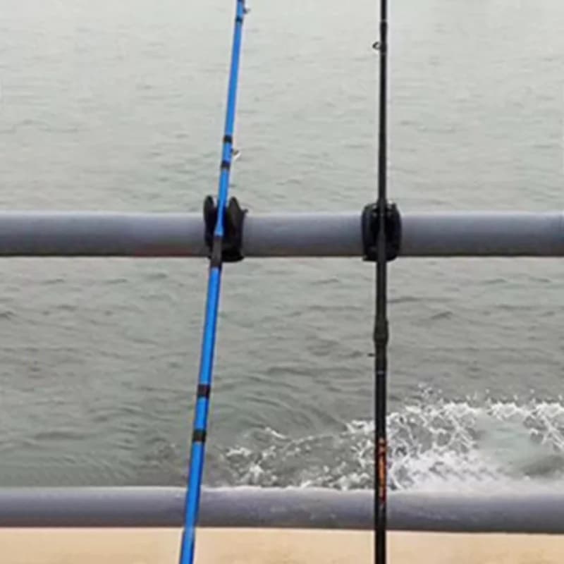 Support de canne à pêche en U portable, support triptyque avec feeder et rangement pour accessoires de pêche