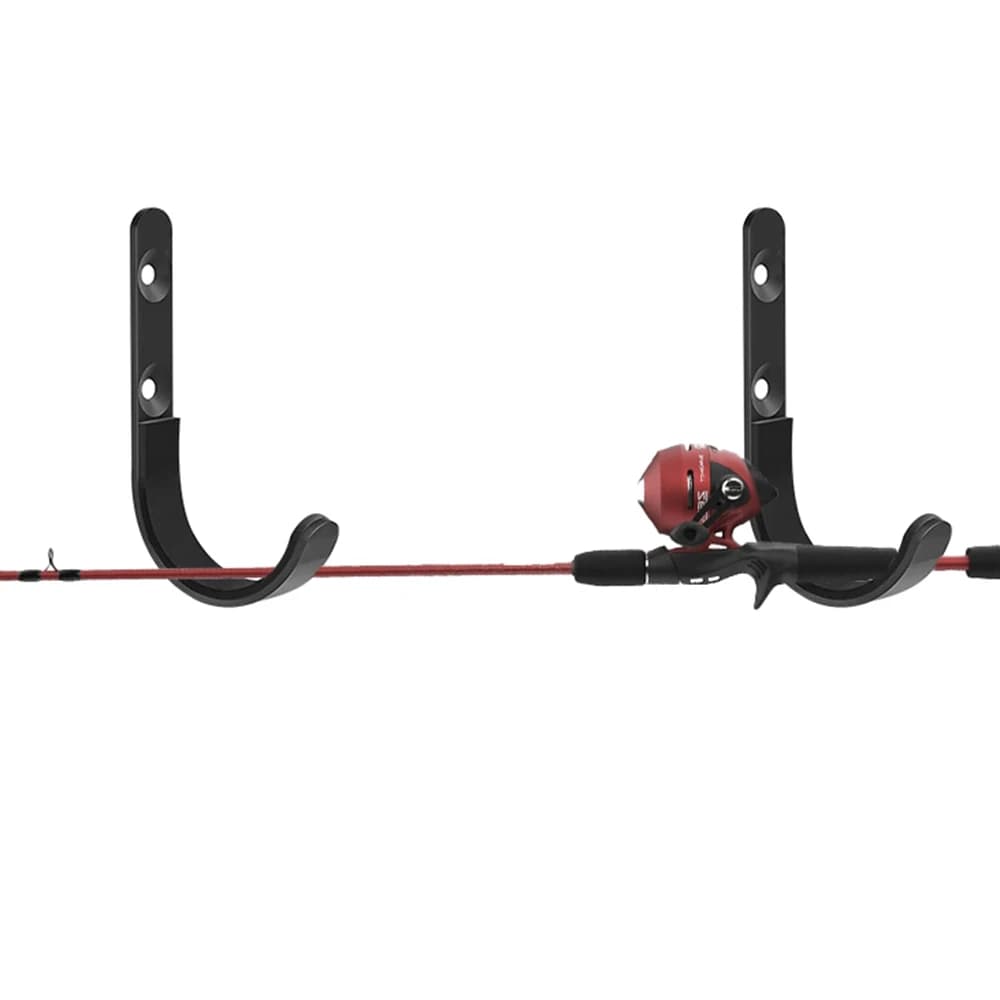 2 supports muraux pour cannes à pêche en acier inoxydable rangement pratique et fonctionnel