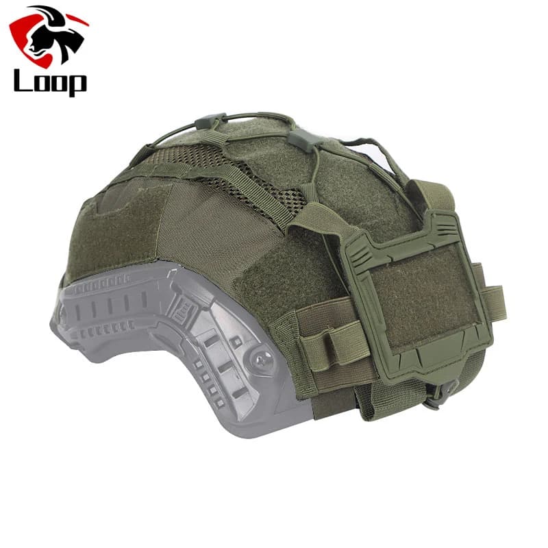 Housse casque tactique maritime avec poche batterie NVG pour pêche nocturne chasse
