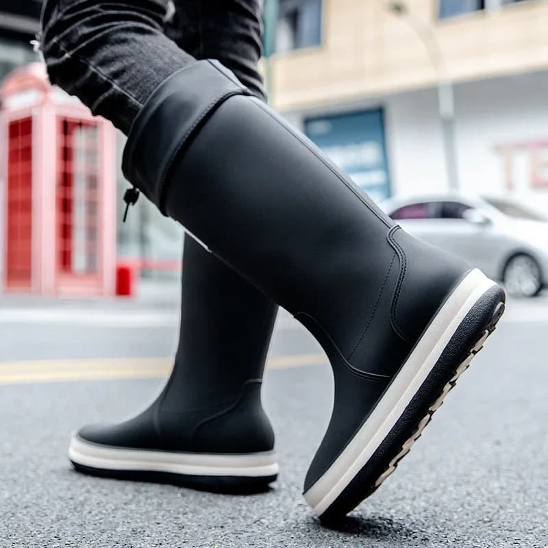 Bottes de pluie couple mode haute qualité - Chaussures élastiques imperméables export pêche antidérapantes