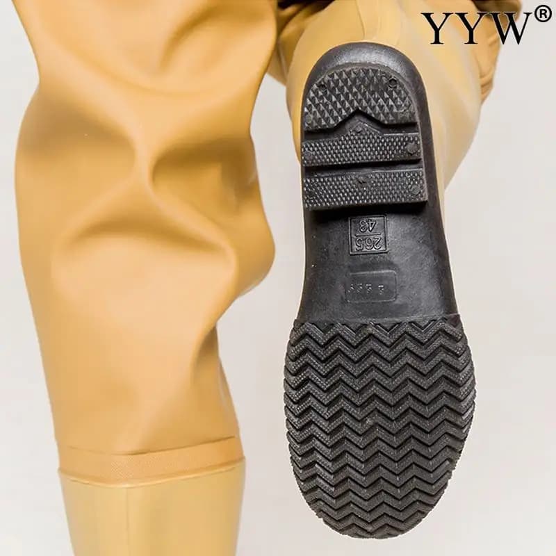Kit waders pêche PVC imperméable combinaison complète avec bottes homme femme équipement pêcheur