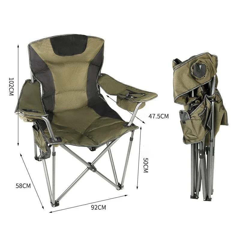 Chaise pêche extérieure pliable robuste et durable pour plage, jardin et camping