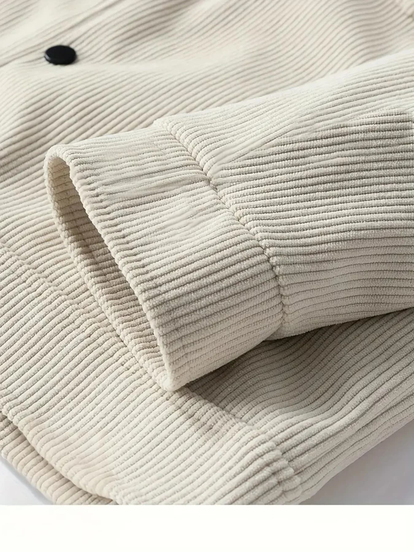 Veste velours côtelé homme pêche occasionnelle - Haut extérieur polyvalent toutes occasions