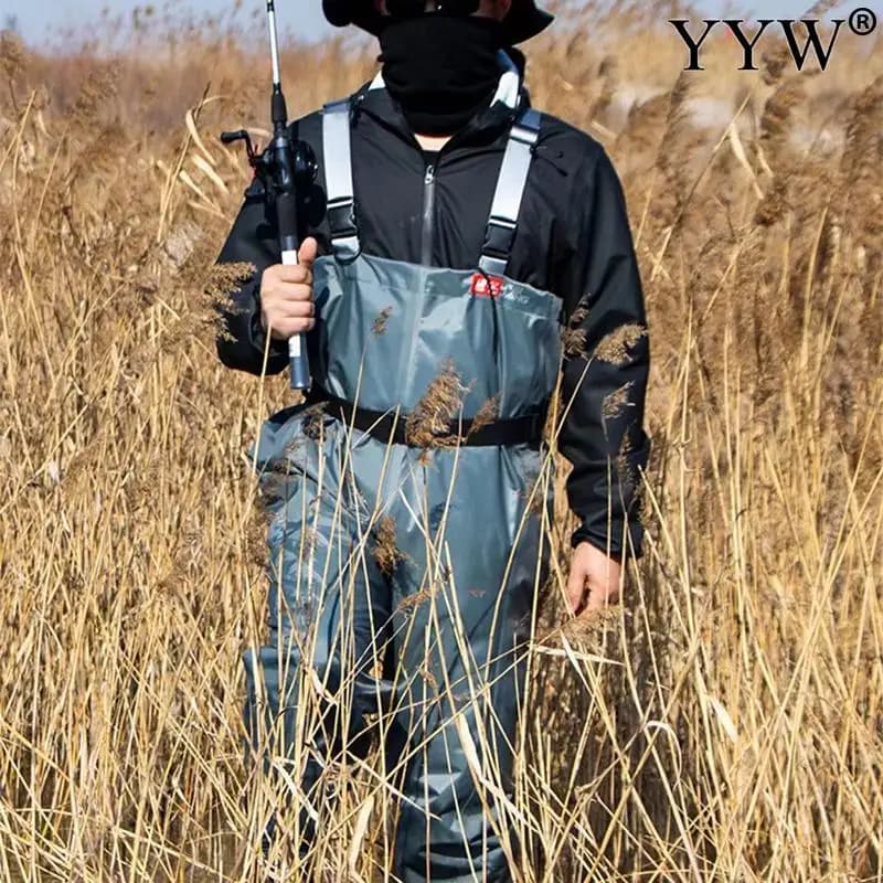 Combinaison de pêche étanche avec bottes intégrées pour homme et femme - Pantalon cuissard nylon