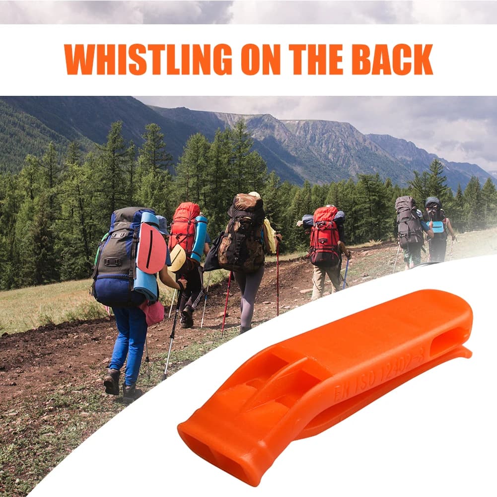 Sifflet de sécurité double tube pour sports outdoor - Accessoire pêche plastique durable multifonction