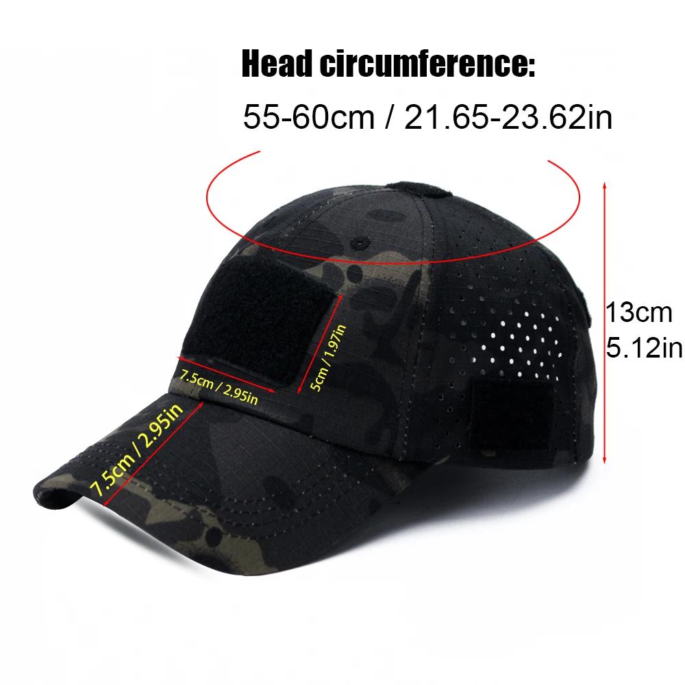 Casquette Baseball Camouflage Homme - Protection Solaire Respirante Pêche Randonnée Camping