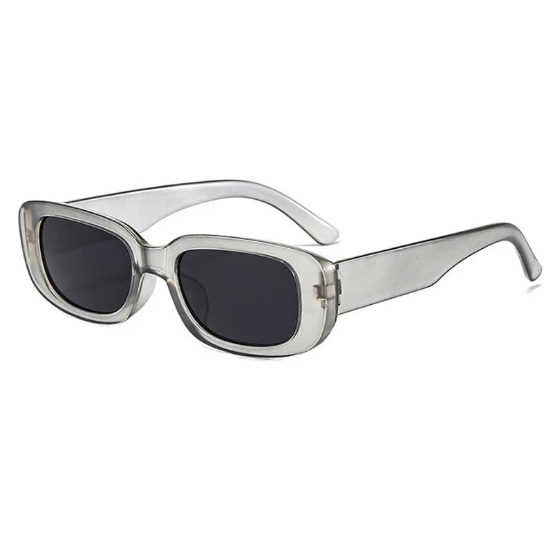 Lunettes de soleil femme homme petit rectangle couleur bonbon Y2K vintage UV400 pêche