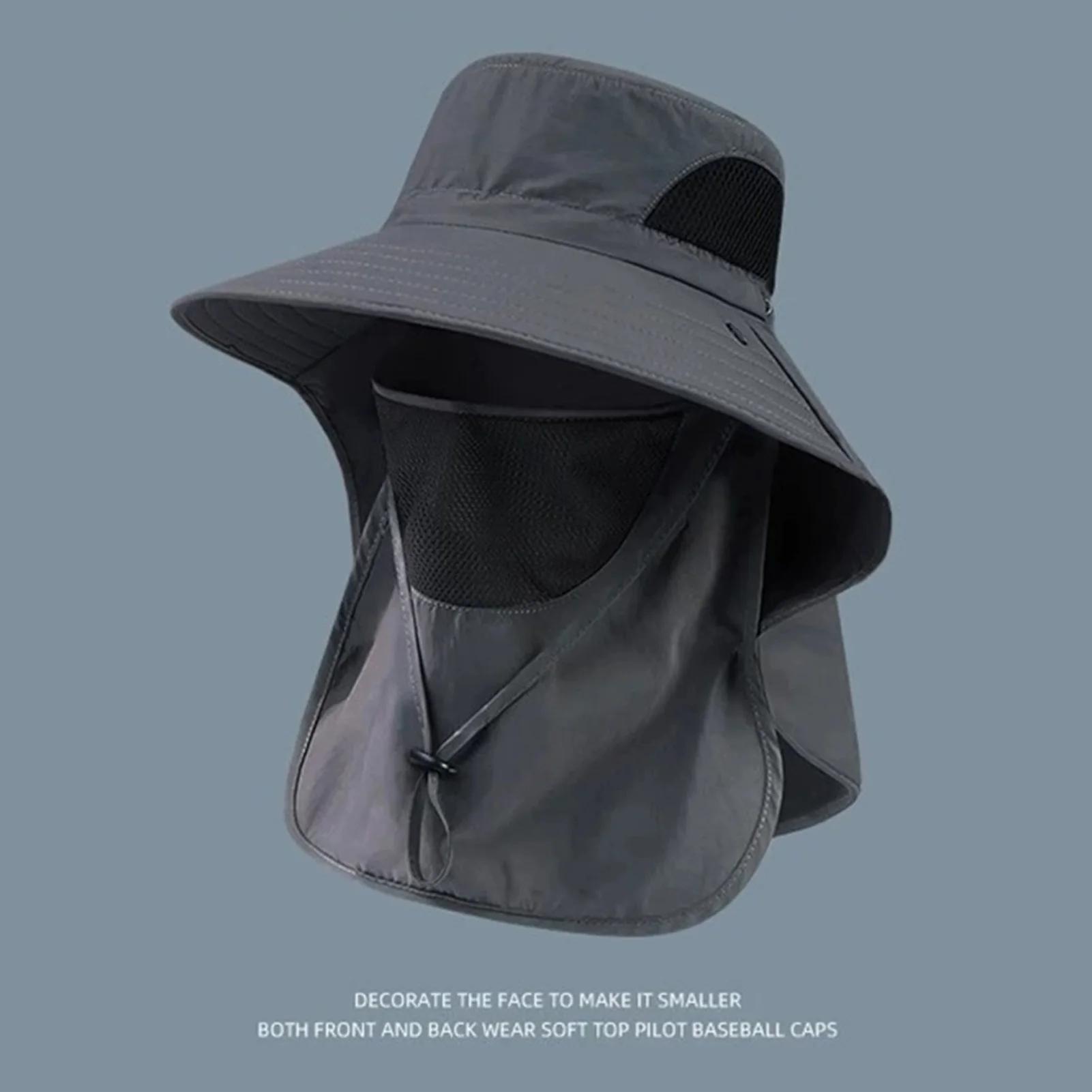 Chapeau de pêche été avec protection UV et rabat cou-nuque - Idéal pêche, randonnée, camping mixte