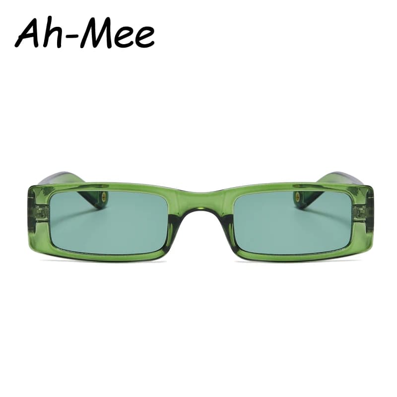 Lunettes de soleil rectangle pêche homme femme protection UV400 monture verte transparente randonnée