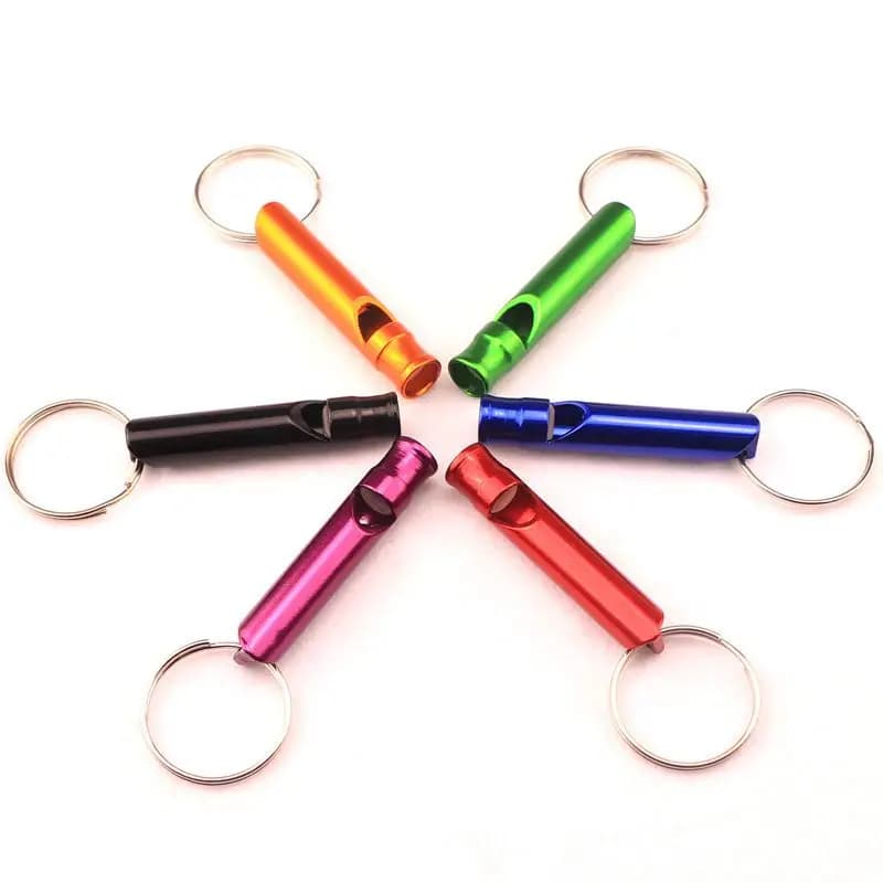 Lot 6 sifflets extra puissants aluminium pour camping chasse pêche sports urgences France