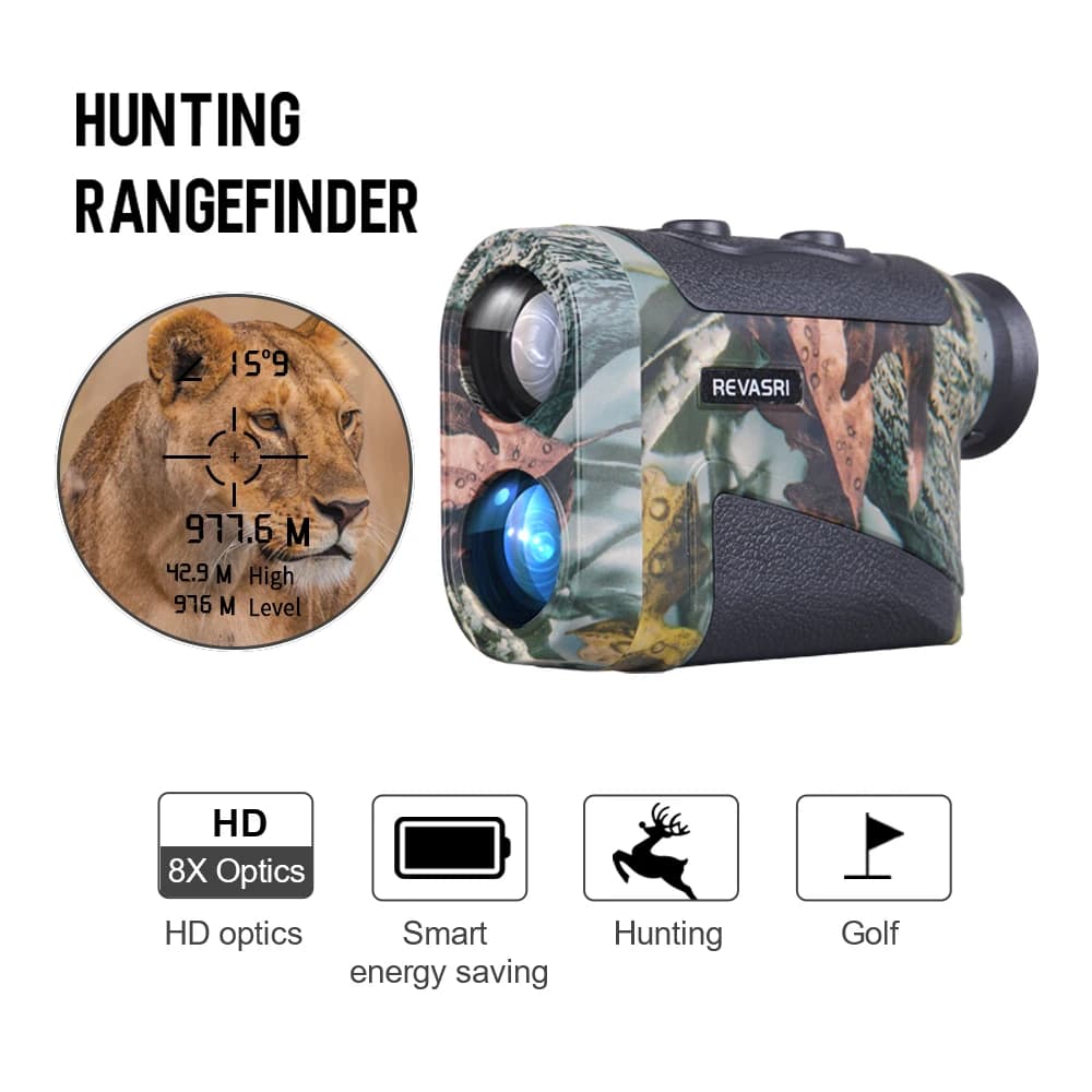 Télémètre laser REVASRI 8x avec jumelle - Mesure distance, angle, vitesse pour chasse et pêche