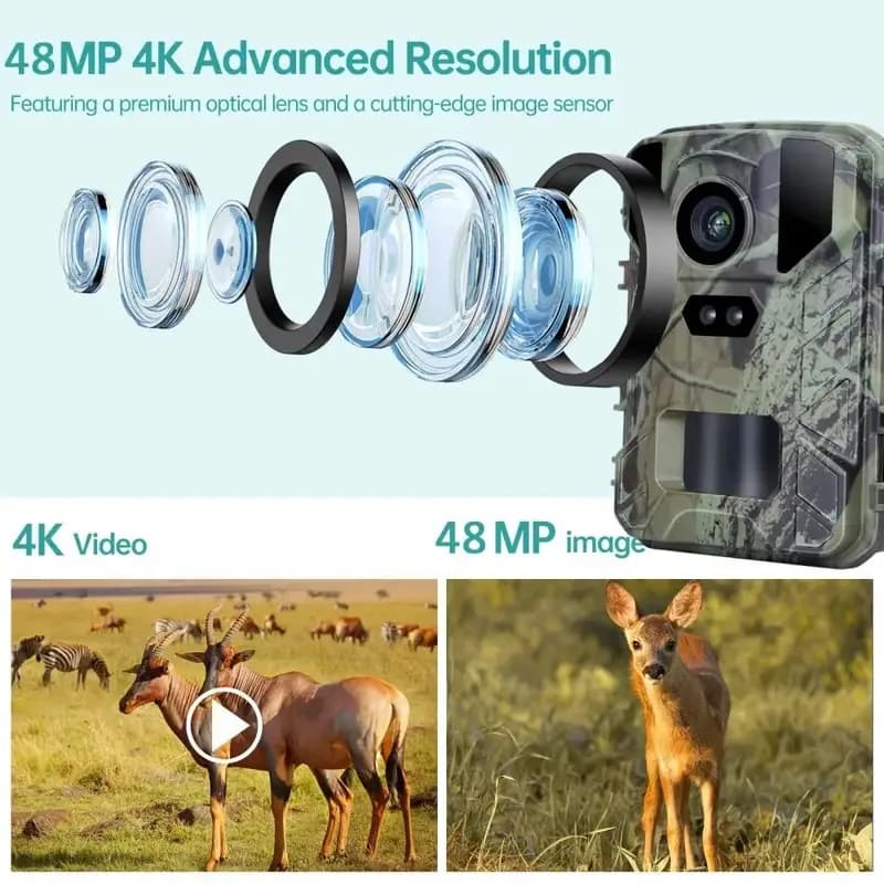 Caméra trail MiNi800 2.7K 50MP étanche IP65 vision nocturne pour repérage et chasse du gibier
