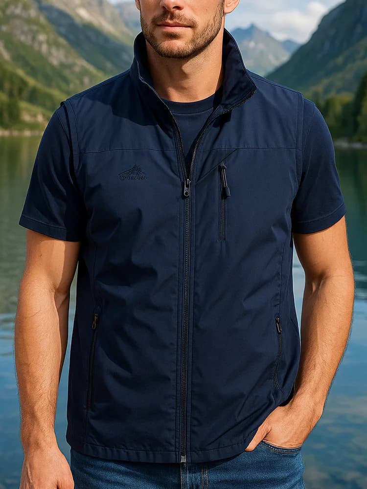 Gilet de pêche homme sans manches mesh respirant - Veste été séchage rapide randonnée extérieure tailles S-6XL