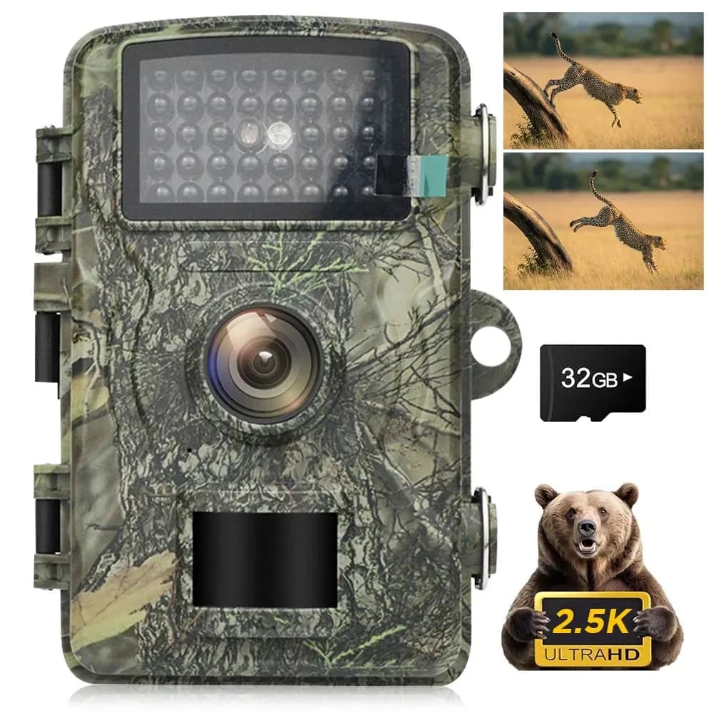 Caméra multifonction 24MP vidéo photo IP66 étanche - Observation animale chasse + carte 32GB incluse
